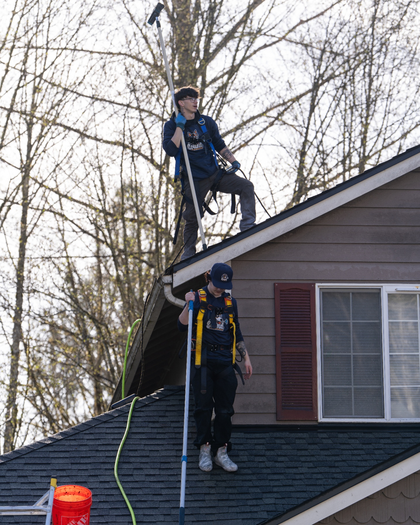 Professional roof cleaning by Sound Exterior Solutions in Kitsap County WA